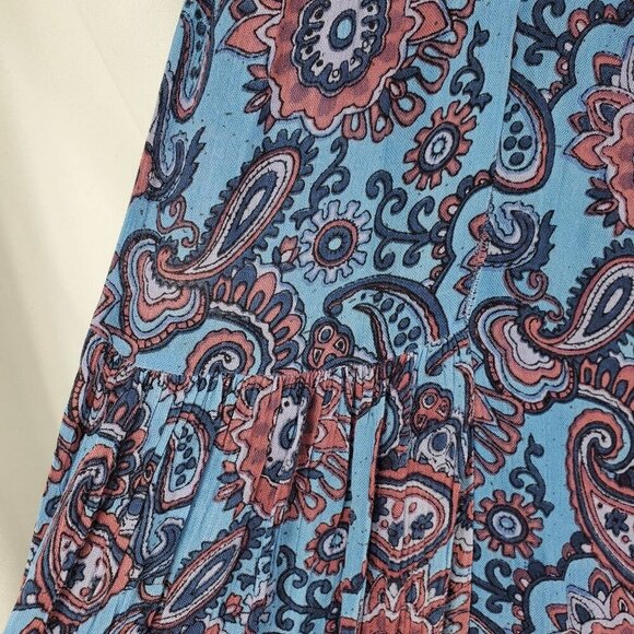 Free People Women's Multicolor Palazzo Pants Paisley Wide-Leg Size Small (C-6) - Picture 9 of 12